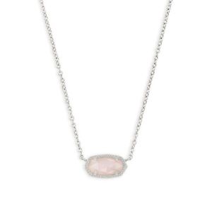 Kendra Scott Rose Quartz Silver Elisa